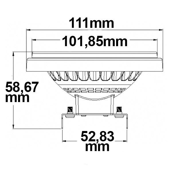AR111 G53 Spot, 11W, 30°, warmweiß