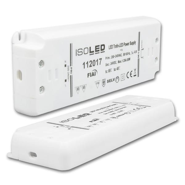 LED Trafo 24V/DC, 0-30W, SELV, ultraflach