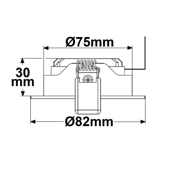 LED Einbaustrahler, weiß, 8W SMD, 120°, rund, warmweiß, dimmbar