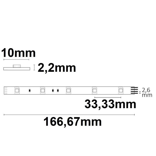 LED SIL-RGB Flexband, 24V DC, 7,2W, IP20, 5m Rolle, 30 LED/m