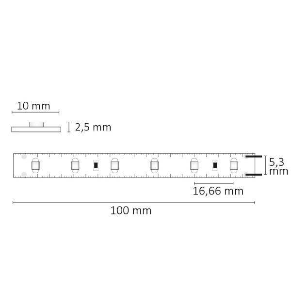 LED SIL830 Flexband, 24V DC, 4,8W, IP20, 3000K, 5m Rolle, 60 LED/m