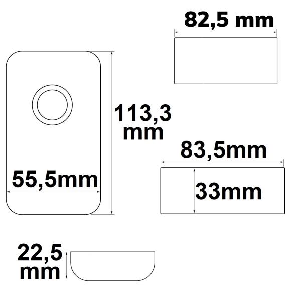 Wireless Touch RGB PWM-Dimmer mit Funk-Fernbedienung Flat, 12-24V DC 3x6A