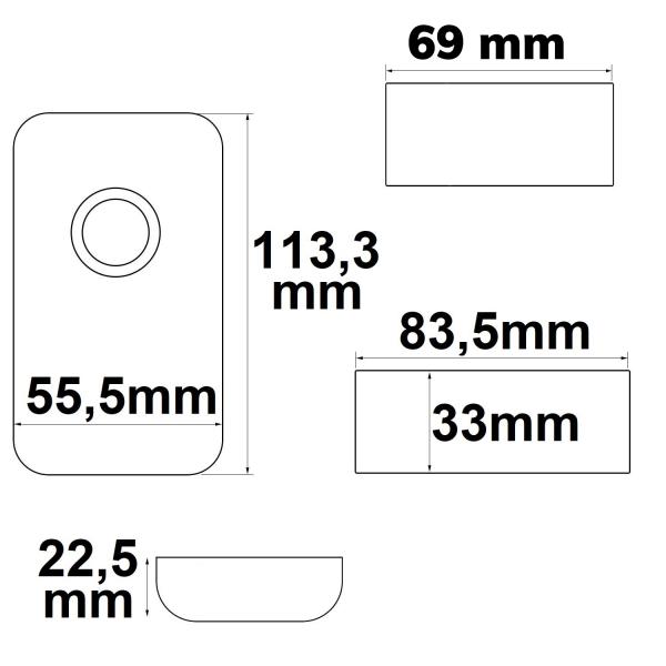 Wireless Touch weißdynamischer PWM-Dimmer mit Funk-Fernbedienung, 12-24V DC 2x6A