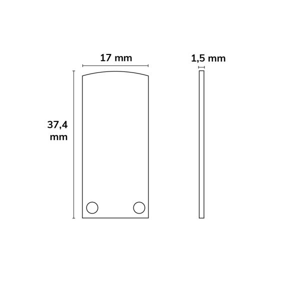 Endkappe EC18 für SURF12 RAIL inkl. COVER4 mit TUNNEL, Alu eloxiert