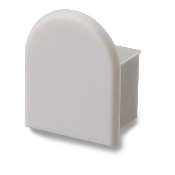Endkappe EC19 für SURF12 RAIL inkl. COVER5, ohne Kabelausgang, PVC, grauweiß
