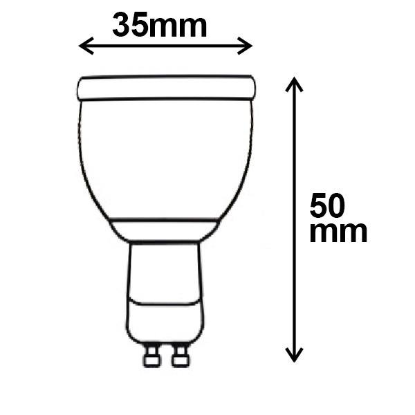 GU10 MINI-LED Spot 4,5W, 38°, warmweiß