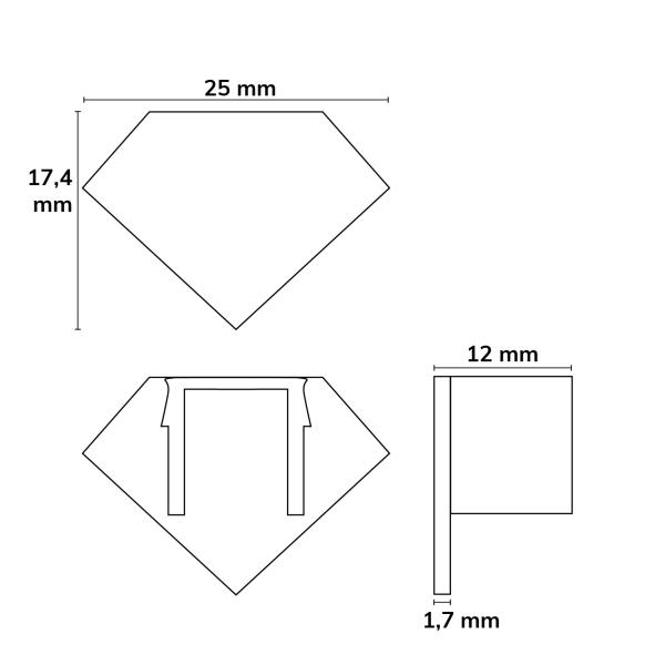 Endkappe EC41 für Profil CORNER11, 1 STK