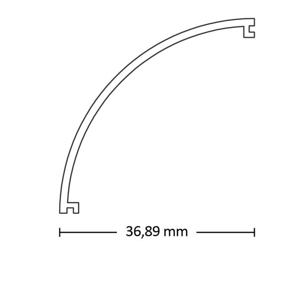 Abdeckung COVER17 opal/satiniert 200cm für Profil CORNER20