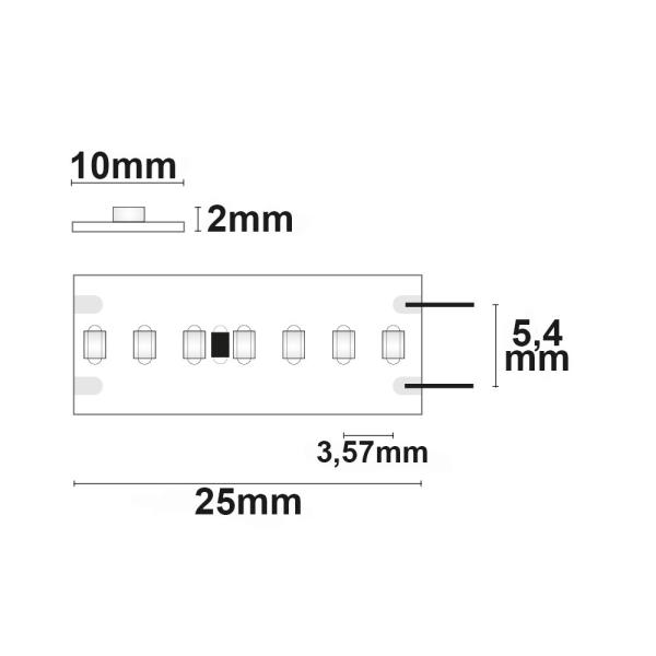 LED CRI930 Linear10 Flexband, 24V DC, 15W, IP20, 3000K, 5m Rolle, 280 LED/m