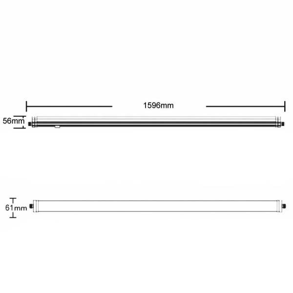 LED Linearleuchte 160cm, 42W, IP65, neutralweiß
