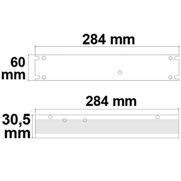 LED Trafo 24V/DC, 0-300W, Gitter, flach