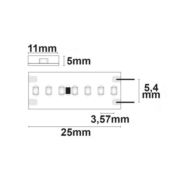 LED CRI927 Linear11 Flexband, 24V DC, 15W, IP54, 2700K, 5m Rolle, 280 LED/m
