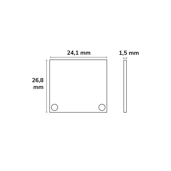 Endkappe EC44 Alu weiß RAL 9010 für SURF/DIVE20 FLAT mit COVER11, 2 STK, inkl. Schrauben