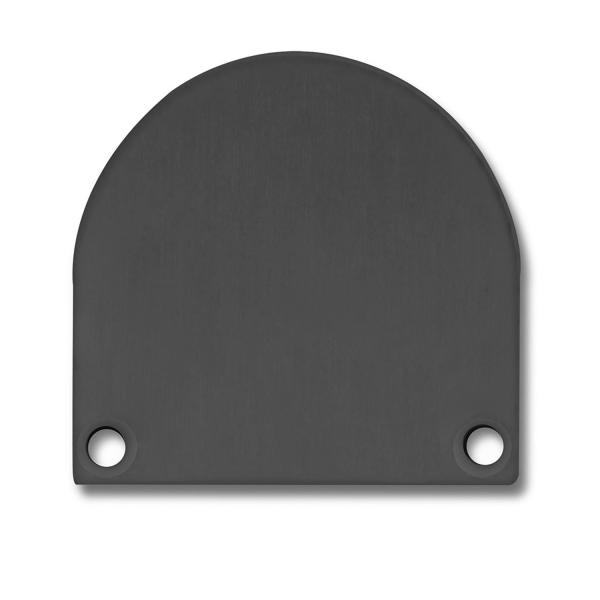 Endkappe EC46 Alu schwarz RAL 9005 für SURF/DIVE20 FLAT mit COVER13, 2 STK, inkl. Schraube
