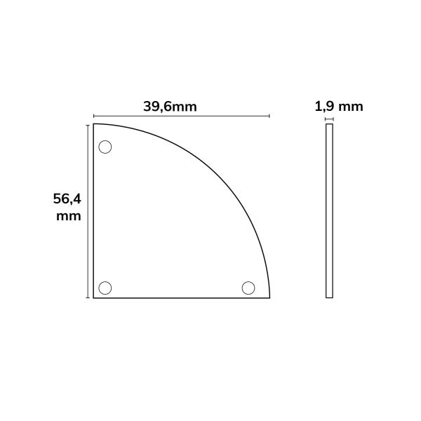 Endkappe EC55 Alu für CORNER20(m. COVER17), rechts/links, 2 STK, inkl. Schrauben