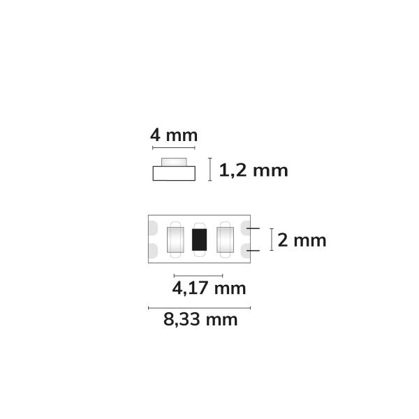 LED CRI930 MICRO Linear Flexband, 24V DC, 10W, IP20, 3000K, 5m Rolle, 240 LED/m