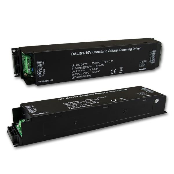 LED PWM-Trafo 24V/DC, 0-200W, IP20, 1-10V/Push/DALI-2 dimmbar