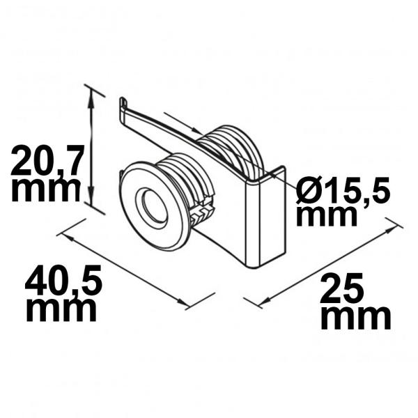 Mini-Plug Anschlussblende für 113527/113546, weiß
