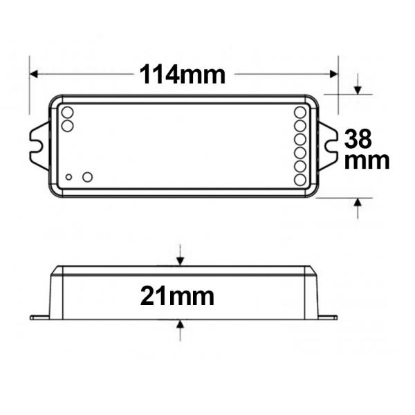 Sys-Pro Funk Mesh PWM-Dimmer, 1-4 Kanal, 12-24V DC 4x3A