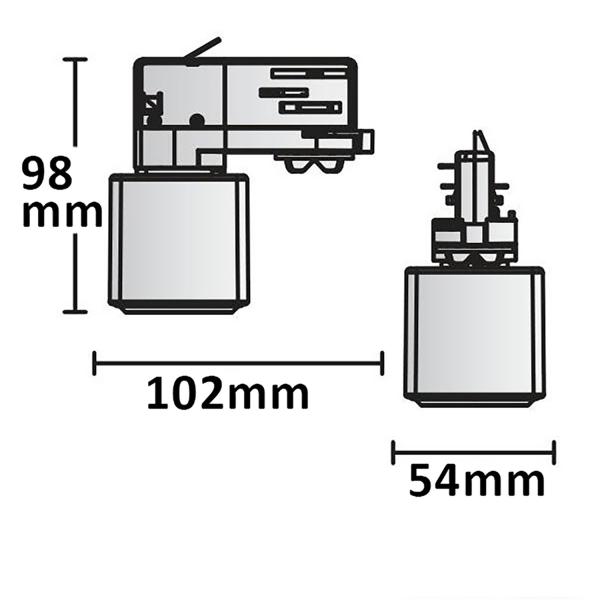 3-Phasen Adapter mit Schutzkontaktstecker, weiß, inkl. 6A Sicherung