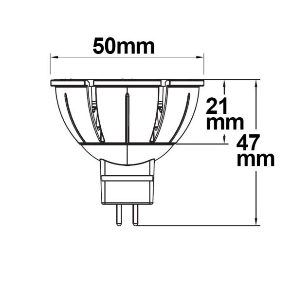 MR16 Vollspektrum LED Strahler 7W COB, 36°, 4000K, dimmbar