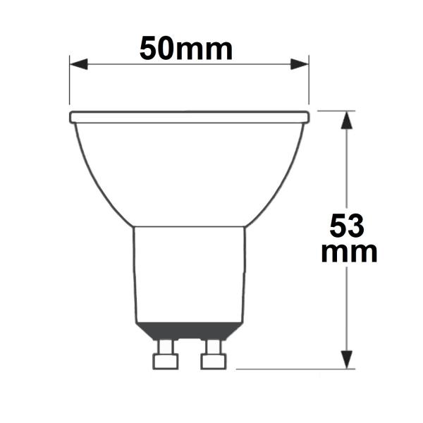 GU10 LED Strahler SUNSET 5,5W, 60°, 2200-3000K, CRI90, Dimm-to-warm
