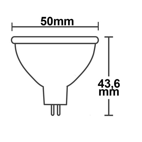 MR16 LED Strahler 3,5W, 270°, opal, warmweiß