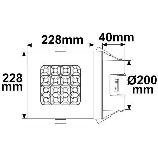 LED Downlight Prism blendungsreduziert 25W, IP54, warmweiß, dimmbar