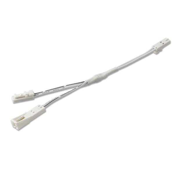 MiniAMP Linearsplitter 2 x male-Stecker / 1 x female-Buchse, 2-polig, weiß, max. 4A