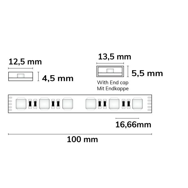 LED AQUA RGB+WW Flexband, 24V DC, 19W, IP68, 4in1 chip, 5m Rolle, 60 LED/m