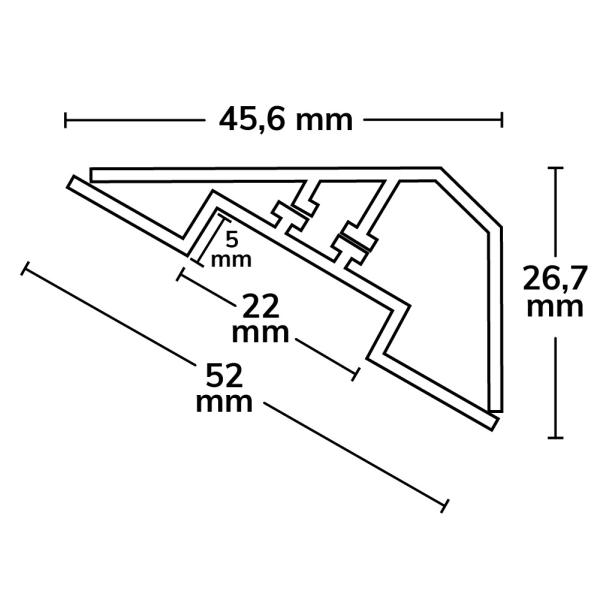 LED Eckprofil CORNER22 eloxiert L: 200cm