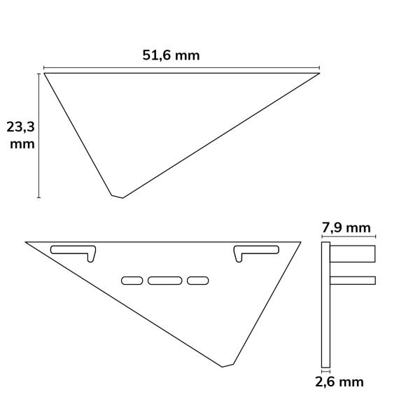 Endkappe rechts für Profil CORNER22
