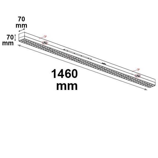 FastFix LED Linearleuchte S, IP40, 1,5m, 25-75W, 4000K, 90°