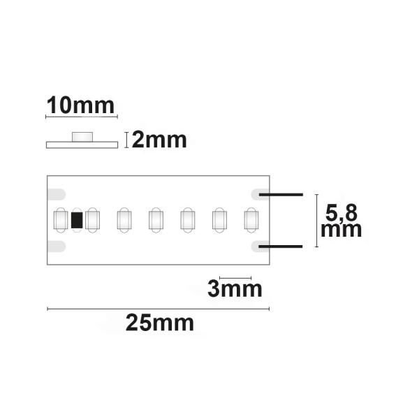 LED CRI9B Linear10 Flexband, 24V DC, 15W, IP20, blau, 5m Rolle, 280 LED/m