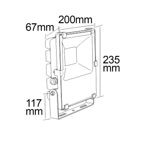 LED Fluter Prismatic 50W, neutralweiß, anthrazit, IP66
