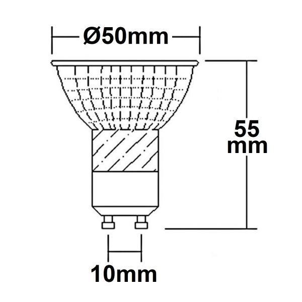 GU10 LED Strahler 5W, 45°, prismatisch, warmweiß, CRI90