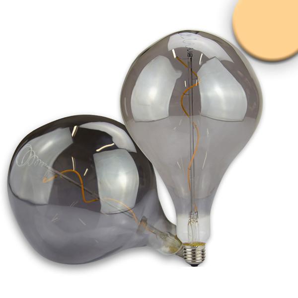 E27 Vintage Line LED Dekobirne 165, 4W ultrawarmweiß, Glas smoky, dimmbar