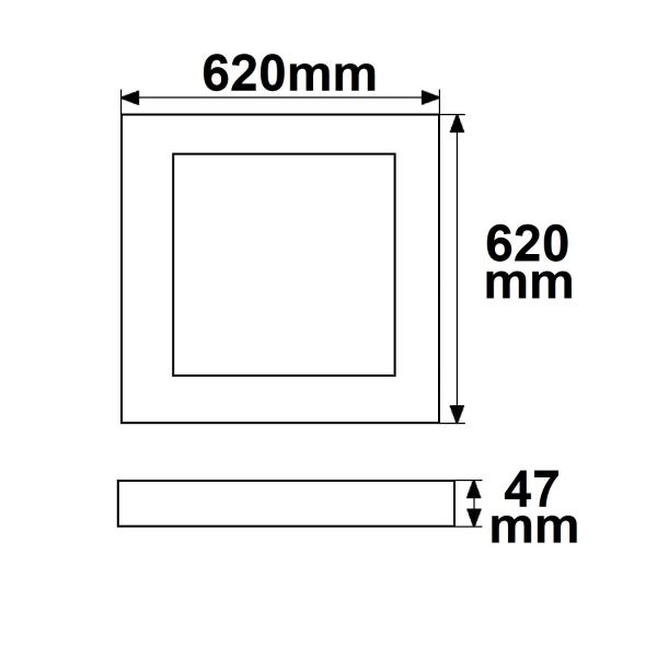 LED Panel UGR<16 Line 625, 36W, Rahmen weiß, warmweiß, 1-10V dimmbar