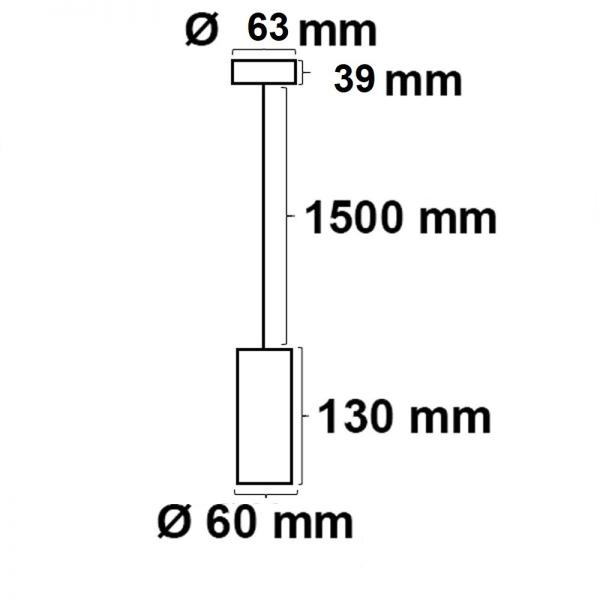 Pendelleuchte 130 GU10, rund, weiß, exkl. Leuchtmittel