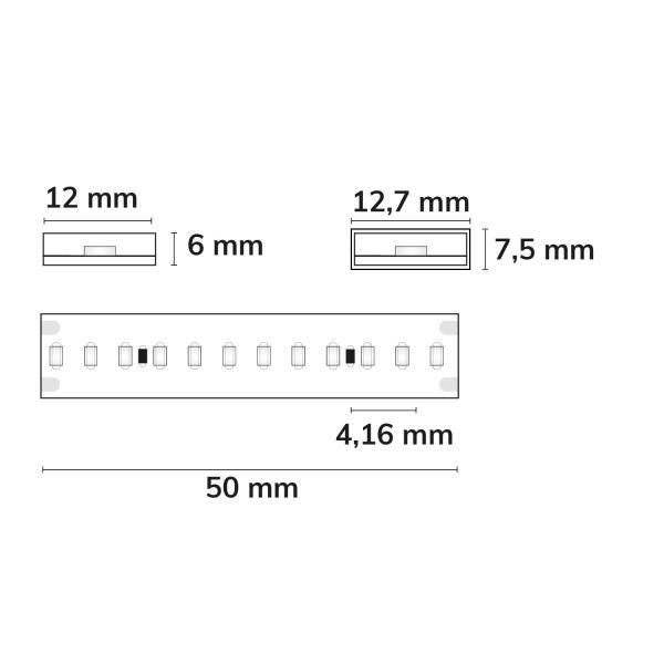 LED AQUA CRI940 Linear 48V Flexband, 8W, IP68, 4000K, 30m Rolle, 240 LED/m