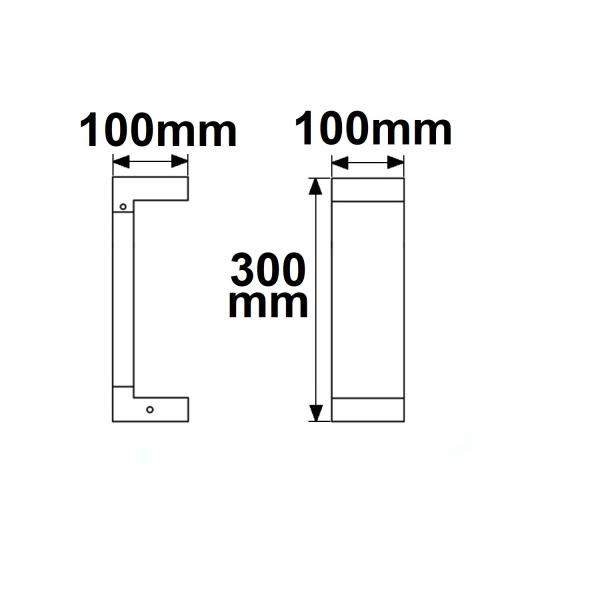 LED Wegeleuchte Poller-1, 30cm, 7W, sandschwarz, warmweiß