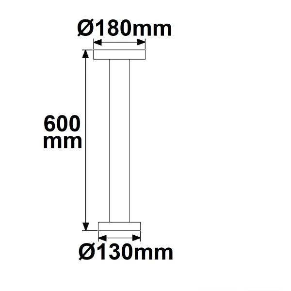 LED Wegeleuchte Poller-3, 60cm, 12W, sandschwarz, warmweiß
