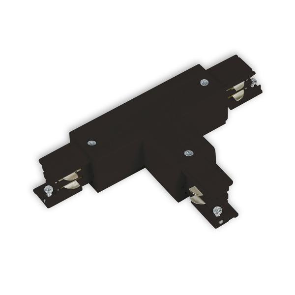 3-Phasen S1 T-Verbinder N-Leiter links, Schutzleiter rechts, schwarz