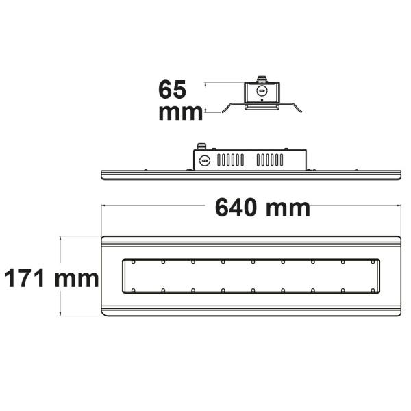 LED Hallenleuchte Linear SK 100W, 90°, IK10, IP65, 1-10V dimmbar, neutralweiß