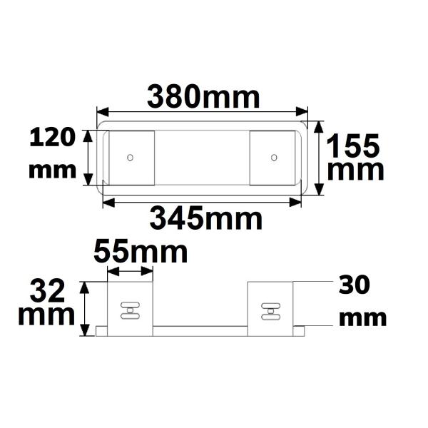 Einbaurahmen für LED Notlicht/Fluchtwegleuchte UNI4/UNI7
