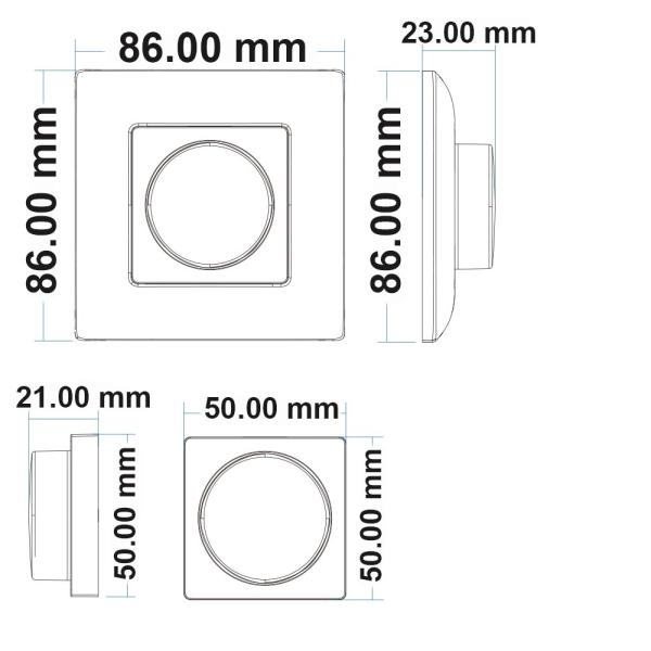 Sys-Pro Single Color 1 Zone Aufbau-Drehknopf-Fernbedienung mit Batterie