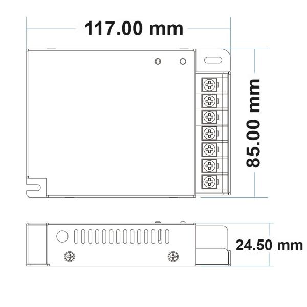Sys-Pro Funk Mesh PWM-Dimmer, 1-4 Kanal, 12-24V DC 4x8A, 36-48V DC 4x5A