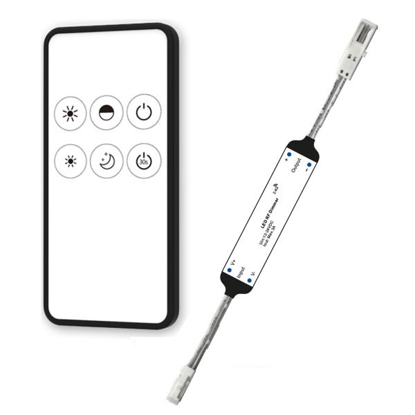 LED Funk PWM-Dimmer MiniAMP inkl. Fernbedienung, 12-24V DC, 3A