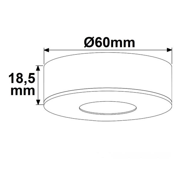 LED Ein- und Unterbauleuchte MiniAMP weiß, 3W, 24V DC, warmweiß, dimmbar