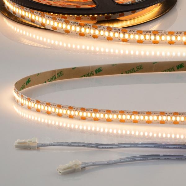 LED CRI925 MiniAMP Flexband, 12V DC, 6W, IP20, 2500K, 500cm, beids. 30cm Kabel + maleAMP, 300 LED/m